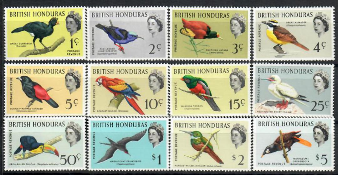 BRITISH HONDURAS 1962 Elizabeth 2nd Birds Definitives. Set of 12. - 23047 - Mint image 0