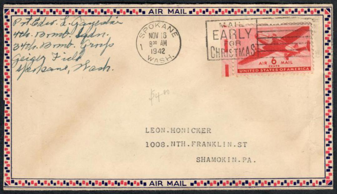 USA 1942 Letter from Serviceman to Pennsylvania. - 38440 - PostalHist image 0