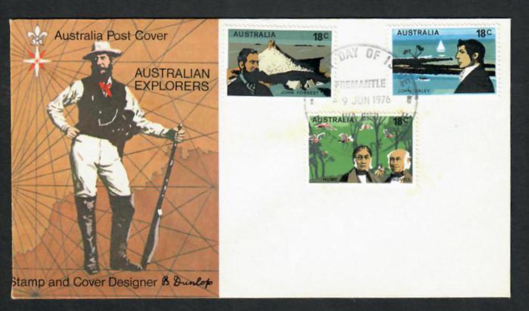 AUSTRALIA 1976 Explorers. Set of 6 on first day cover. - 32261 - FDC image 0