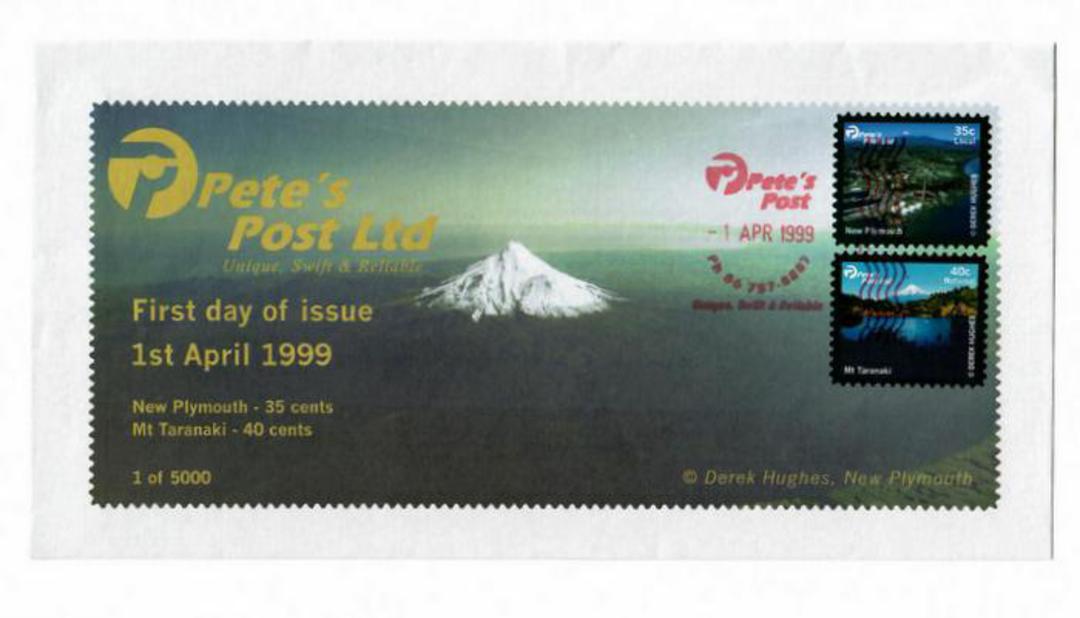 NEW ZEALAND Pete's Post 1999 Definitives issued 1/4/1999. Set of 2 on first day cover. - 130707 - FDC image 0