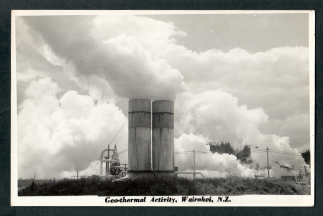 Tinted Postcard by N S Seaward of Geothermal Activity Wairakei. - 46777 - Postcard image 0