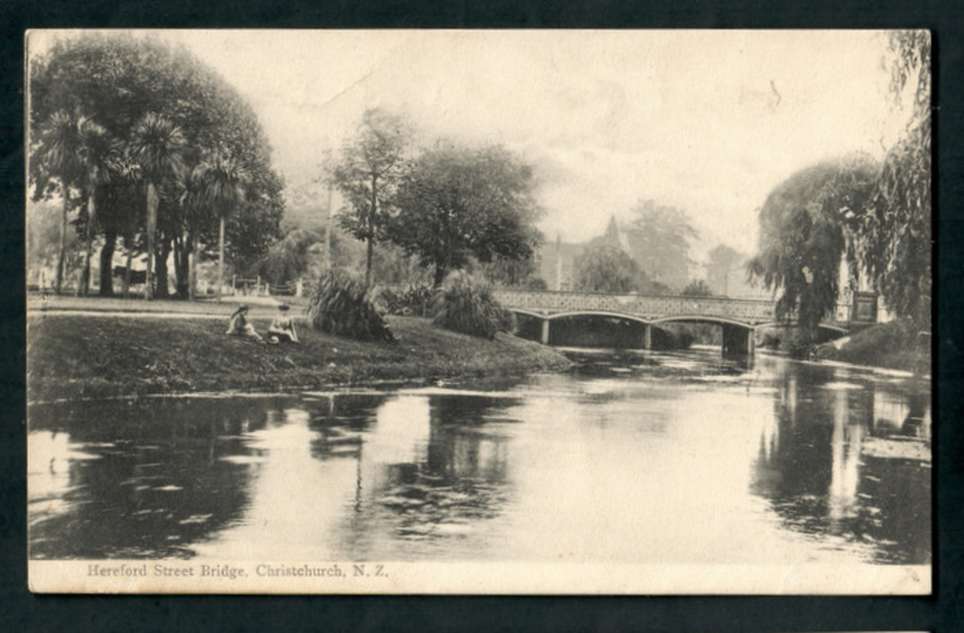 Postcard of Hereford Street Bridge Christchurch. - 48450 - Postcard image 0
