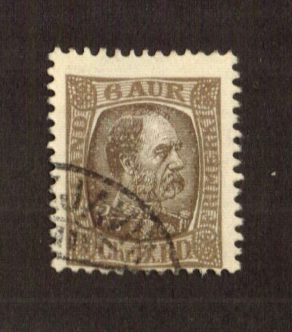 ICELAND 1902 6 aure Deep Brown and Grey-Brown. Centred south. Good perfs. - 71440 - FU image 0