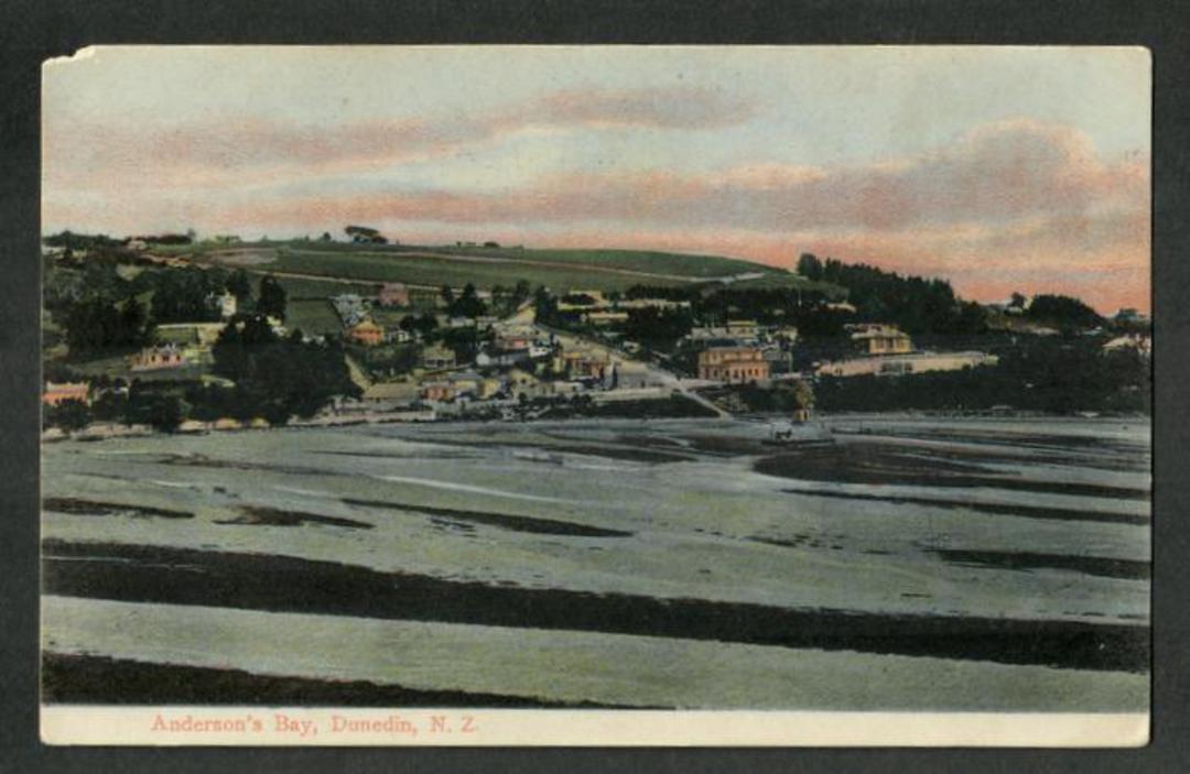 Coloured postcard of Anderson's Bay Dunedin. - 49183 - Postcard image 0