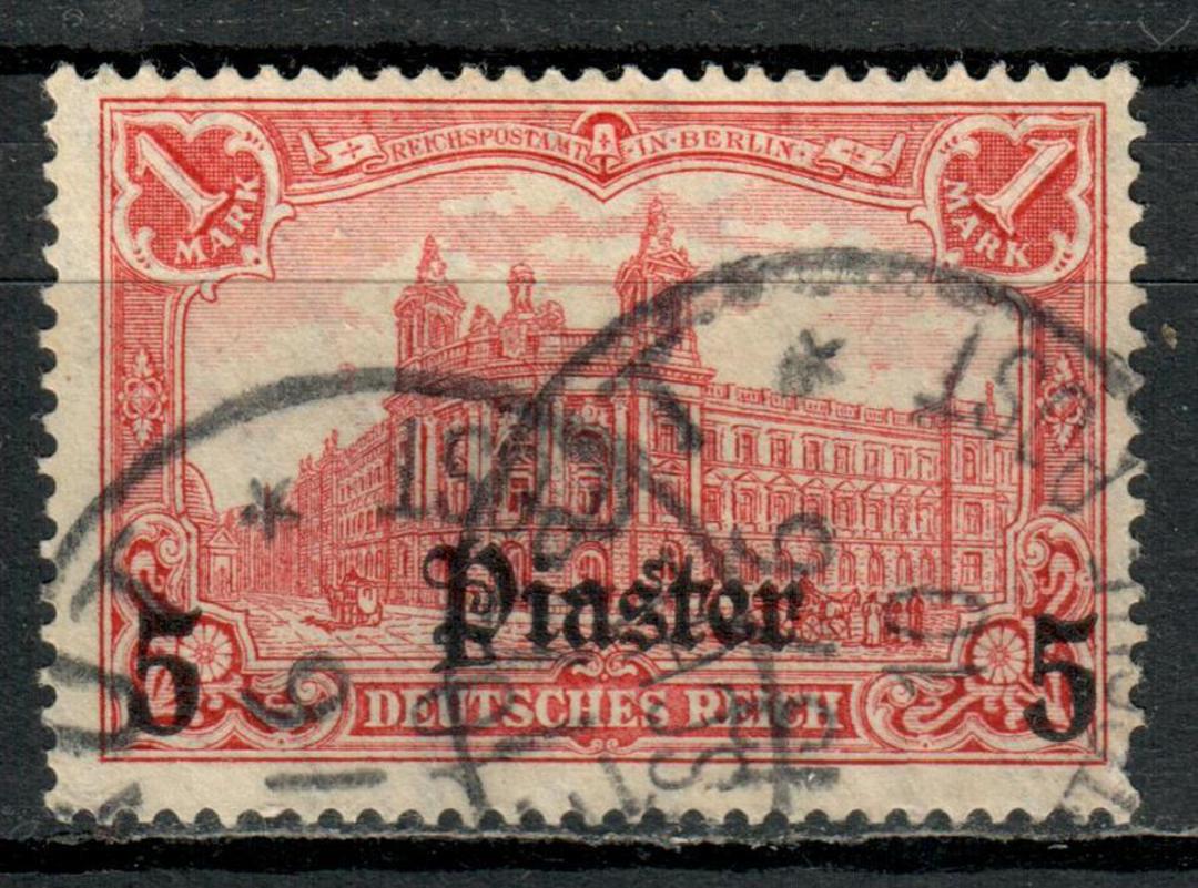 GERMAN POST OFFICES IN THE TURKISH EMPIRE 1905 Definitive 5pi on 1m Carmine. Watermark Lozenges. - 75485 - Used image 0