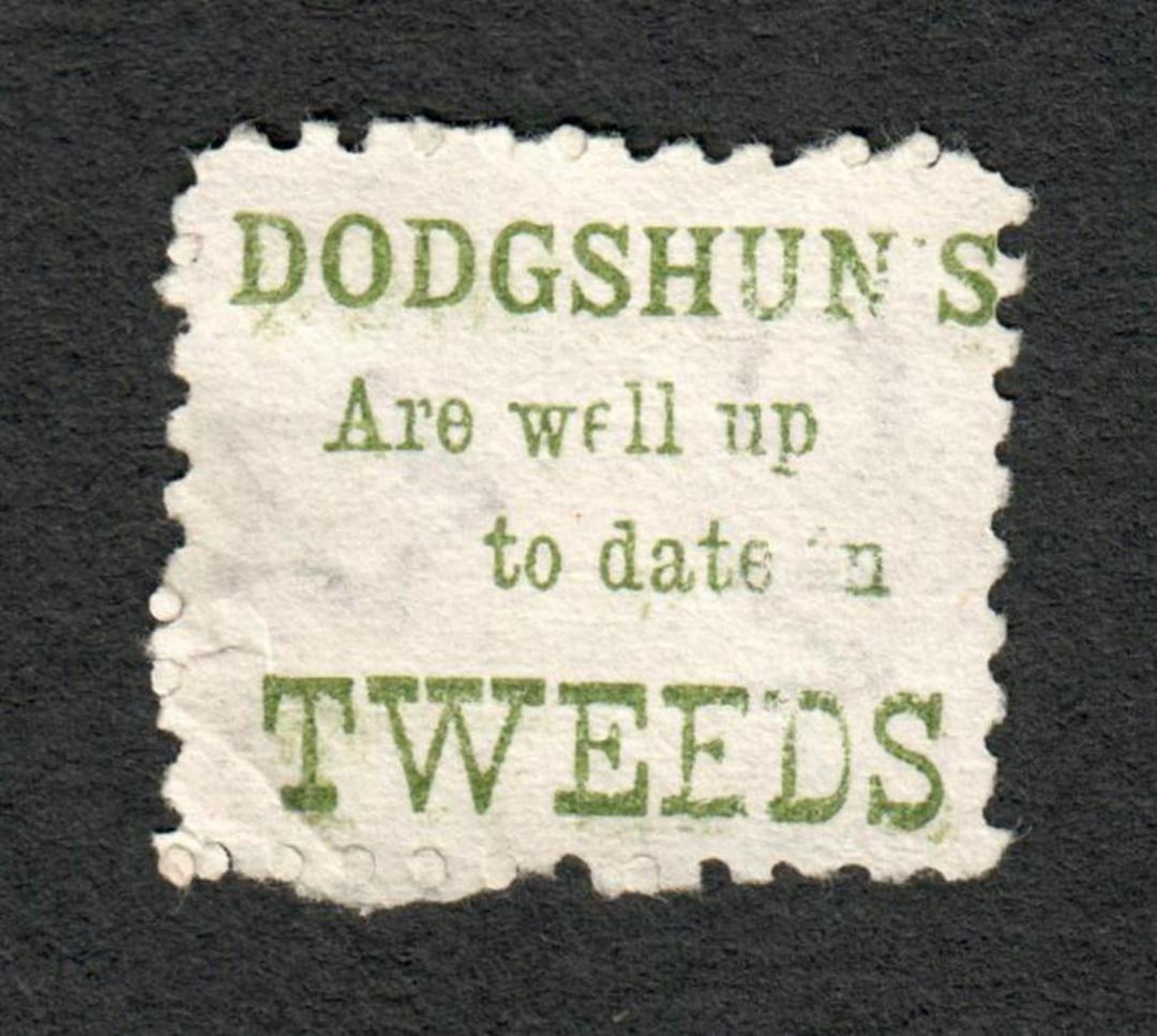 NEW ZEALAND 1882 Victoria 1st Second Sideface 1d Rose. Dodgshun's are well up to date in Tweeds. Perf 10. In green. - 3970 - FU image 1