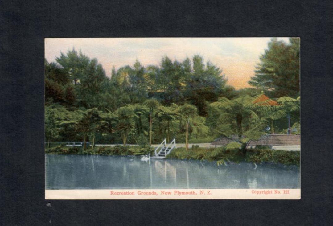 Coloured postcard of Recreation Grounds New Plymouth. - 46934 - Postcard image 0