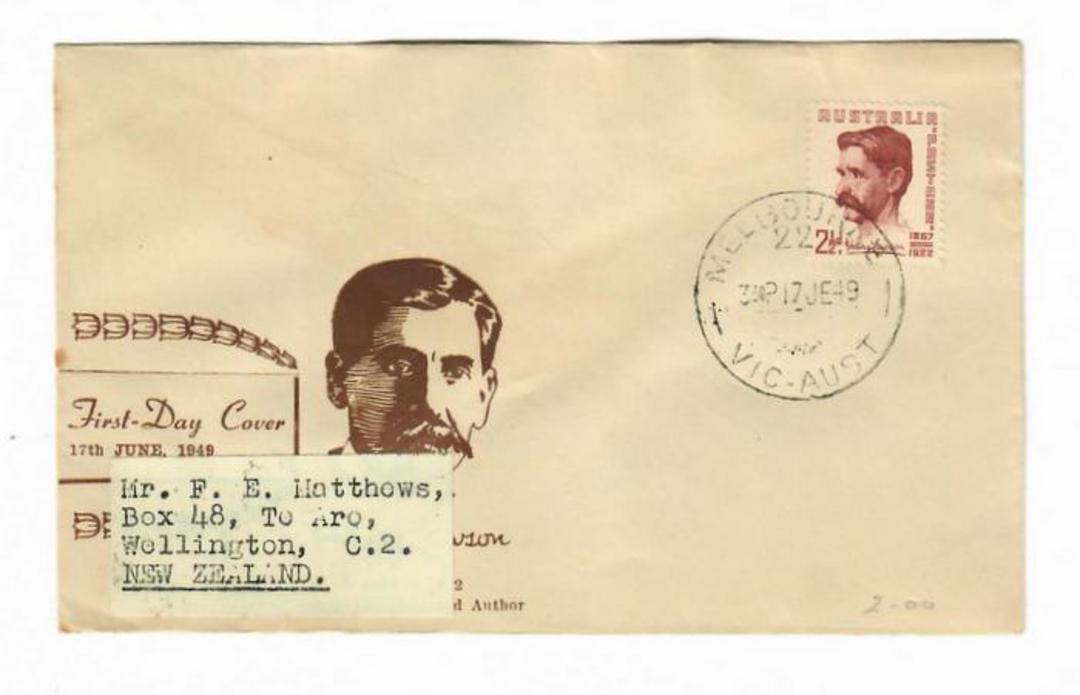 AUSTRALIA 1949 Henry Lawson on illustrated first day cover. - 32016 - FDC image 0