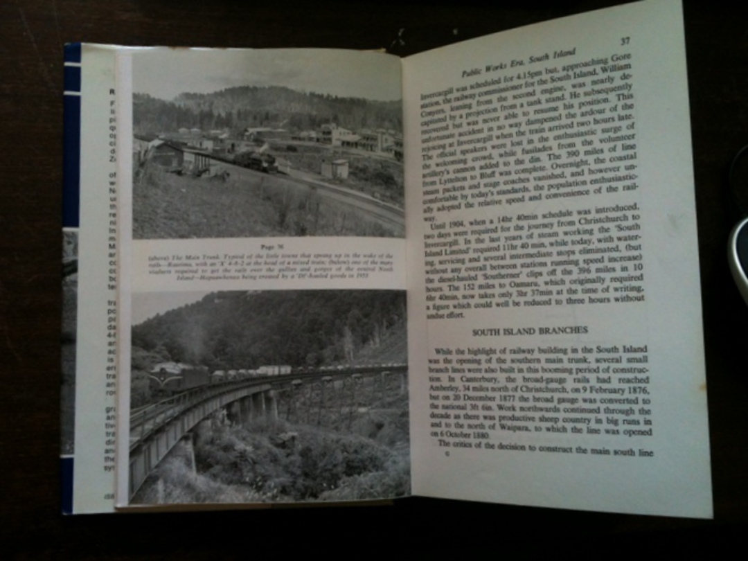 RAILWAYS OF NEW ZEALAND By David B Leitch.  This book traces the history of the development of railways in New Zealand, from the image 3