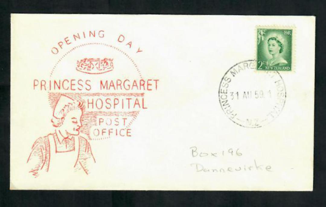 NEW ZEALAND Postmark Christchurch PRINCESS MARGARET HOSPITAL on opening day illustrated cover. - 30759 - PostalHist image 0