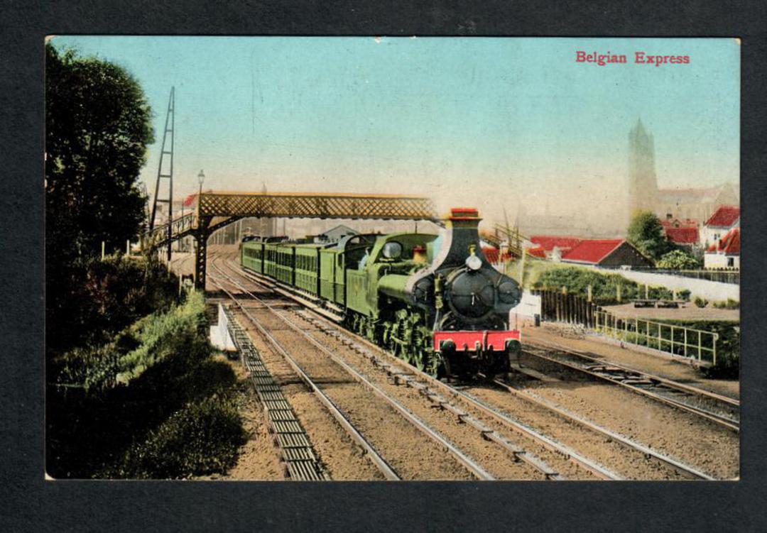 BELGUIM Coloured postcard Belgian Express. I believe this to be a train from Waterloo to Dover. - 40501 - Postcard image 0