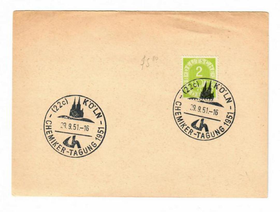 WEST GERMANY 1951 Chemiker-Tagung. Special Postmark on cover. - 30423 - PostalHist image 0