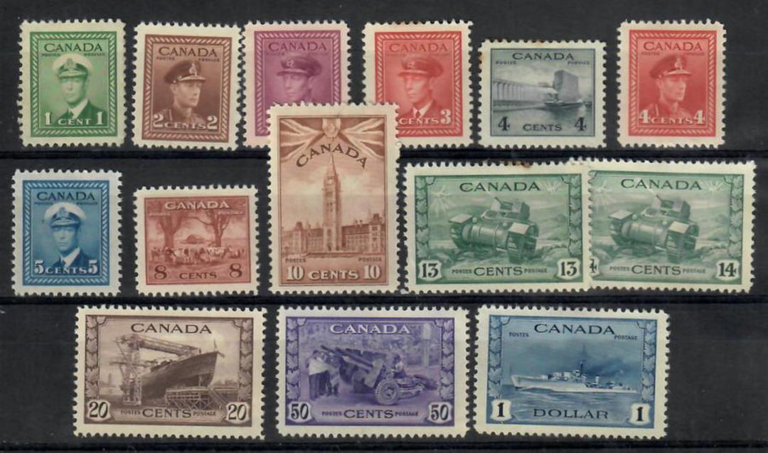 CANADA 1942 War Effort. Set of 14. - 21914 - Mint image 0