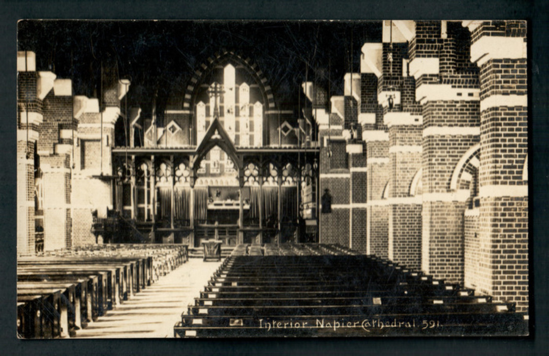 Real Photograph of the Interior of Napier Cathedral. - 47956 - Postcard image 0