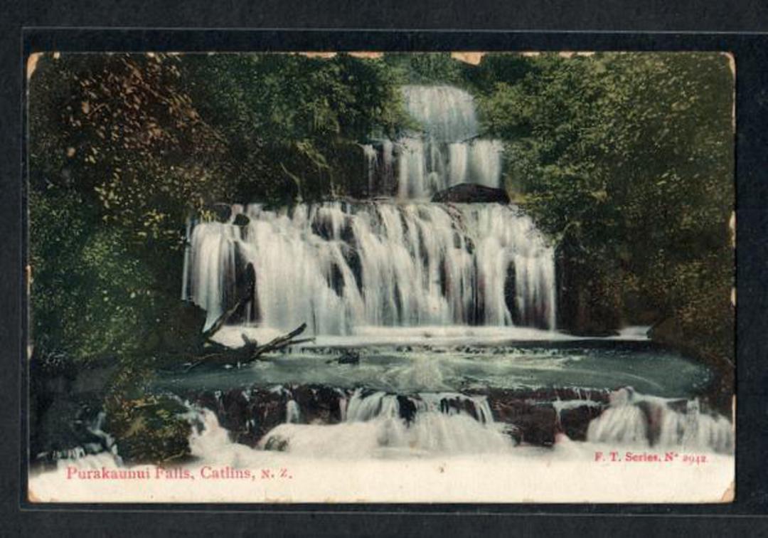 CATLINS Purakaunui Falls. Coloured Postcard. - 249328 - Postcard image 0