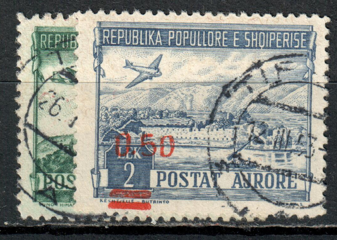 ALBANIA 1952 Air. The two harder values. SG 571 and 573. Very fine. - 73756 - VFU image 0