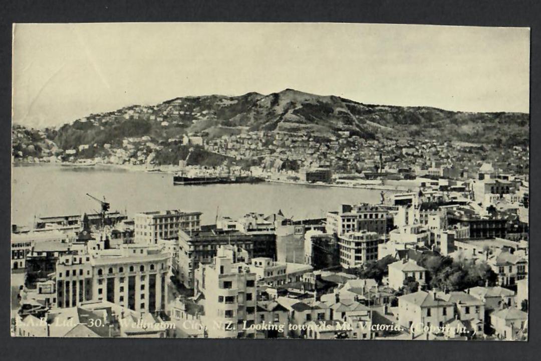 Postcard by E A Booker of Wellington City looking towards Mt Victoria. - 47767 - Postcard image 0