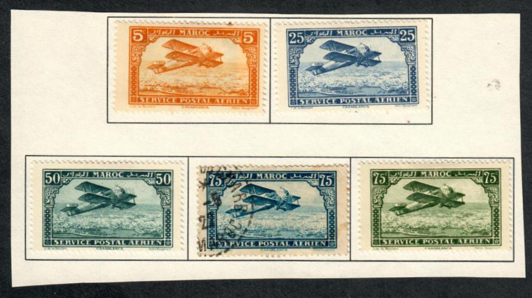 FRENCH MOROCCO 1922 Air. Set of 11. All mint except the 75c Blue. - 56029 - Mixed image 0