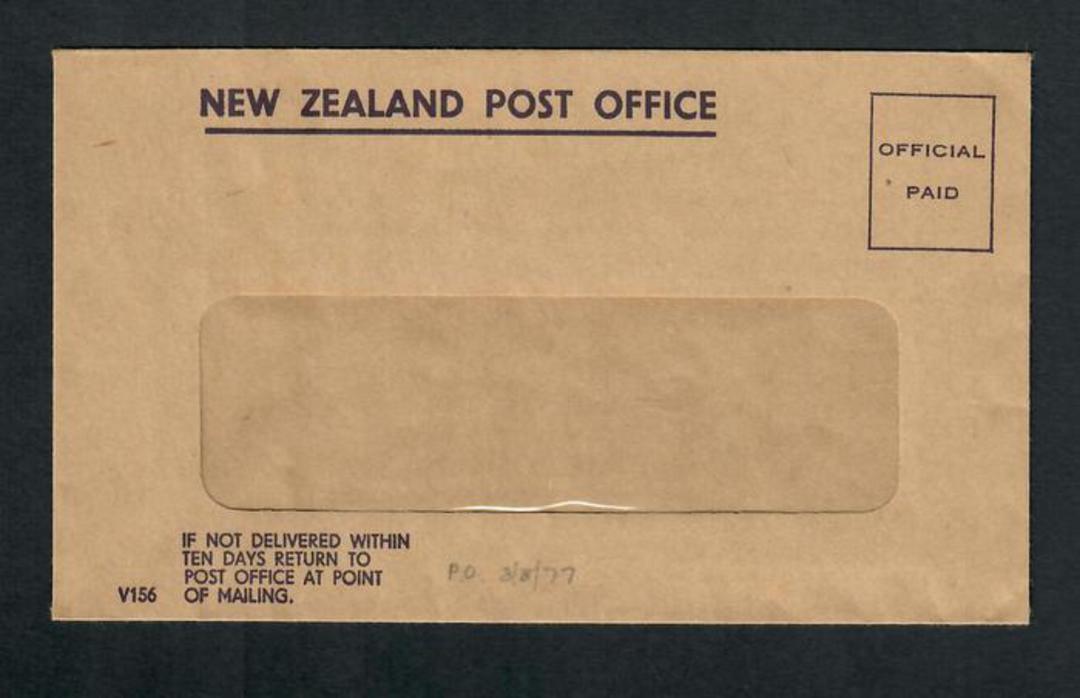 NEW ZEALAND 1977 New Zealand Post Office Official Paid. - 31498 - PostalHist image 0