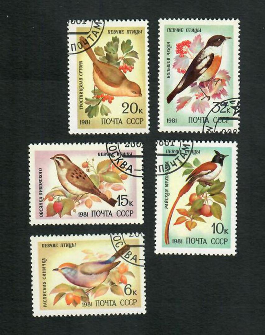 RUSSIA 1981 Song Birds. Set of 5. - 90009 - VFU image 0