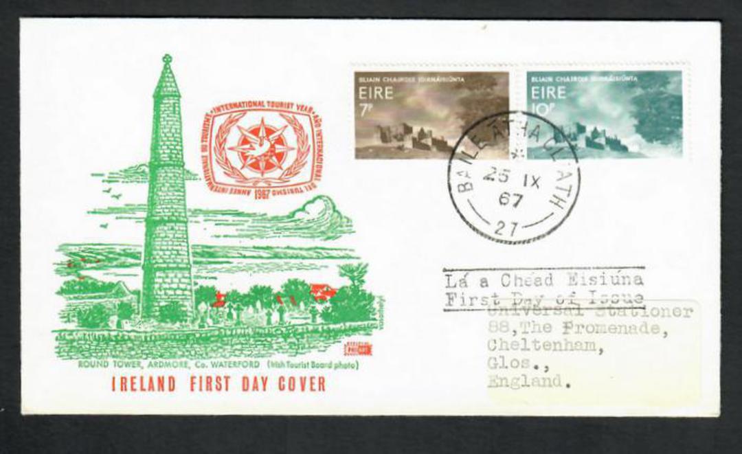 IRELAND 1967 International Tourist Year. Set of 2 on first day cover. - 31857 - FDC image 0