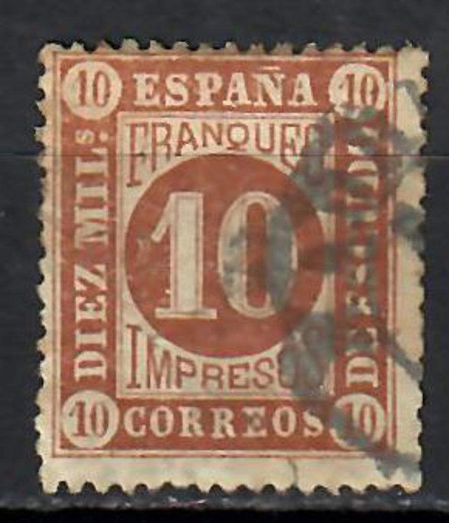 SPAIN 1867 10c Chestnut. A tiny tiny pinhole mars this otherwise fine stamp but not visible from front. - 71011 - FU image 0