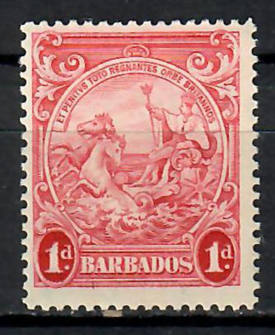 BARBADOS 1938 Definitive 1d Scarlet. Perf 13½ x 13. - 70967 - LHM image 0