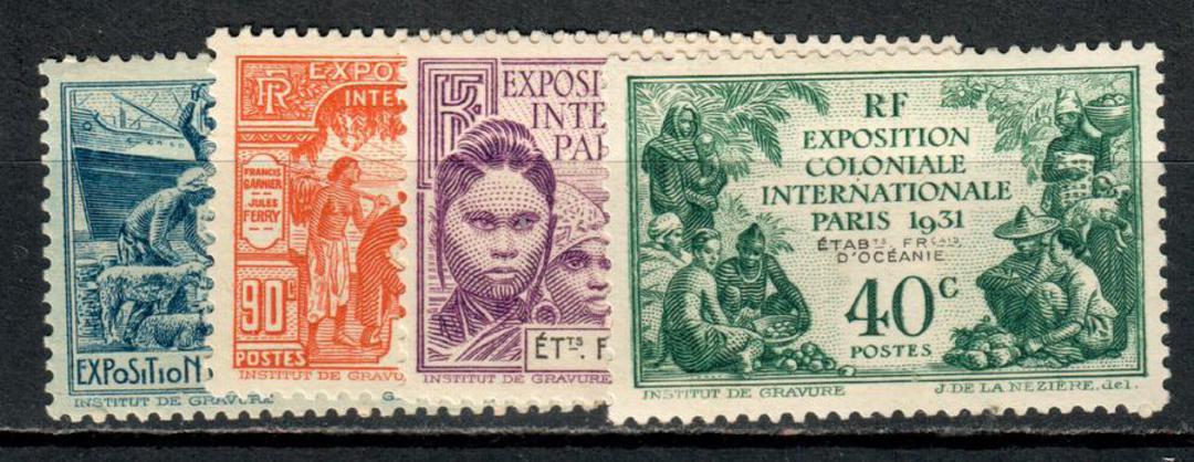 FRENCH OCEANIC SETTLEMENTS 1931 International Colonial Exhibition Paris. Set of 4. - 72332 - Mint image 0