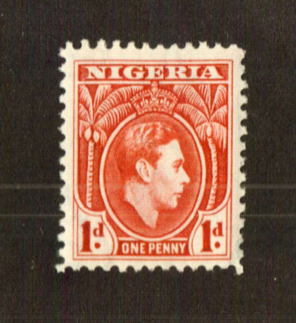 NIGERIA 1938 Geo 6th Definitive 1d Carmine. - 71546 - LHM image 0