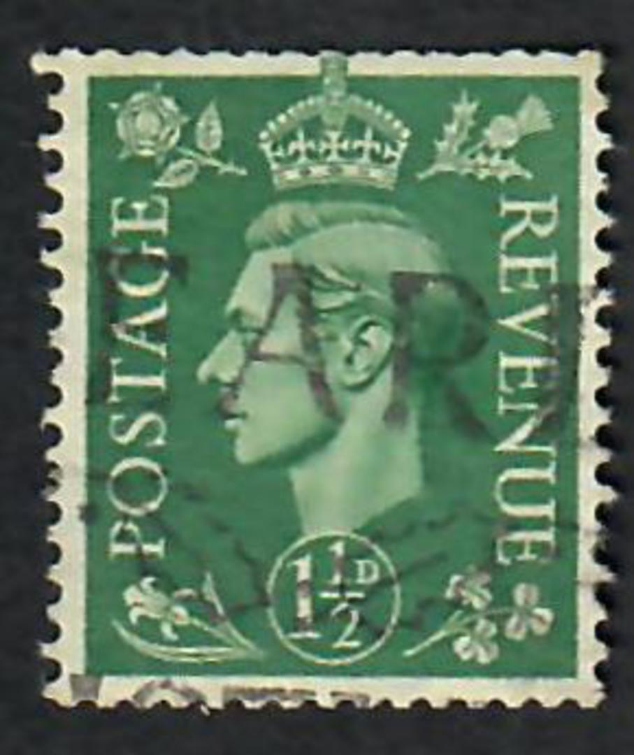 GREAT BRITAIN 1950 Geo 6th Definitive 1½d Pale Green. Watermark sideways. - 70332 - Used image 0