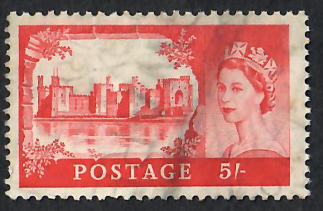 GREAT BRITAIN 1955 Elizabeth 2nd Definitives High Value Castles. De La Rue printing. - 70010 - Used image 2