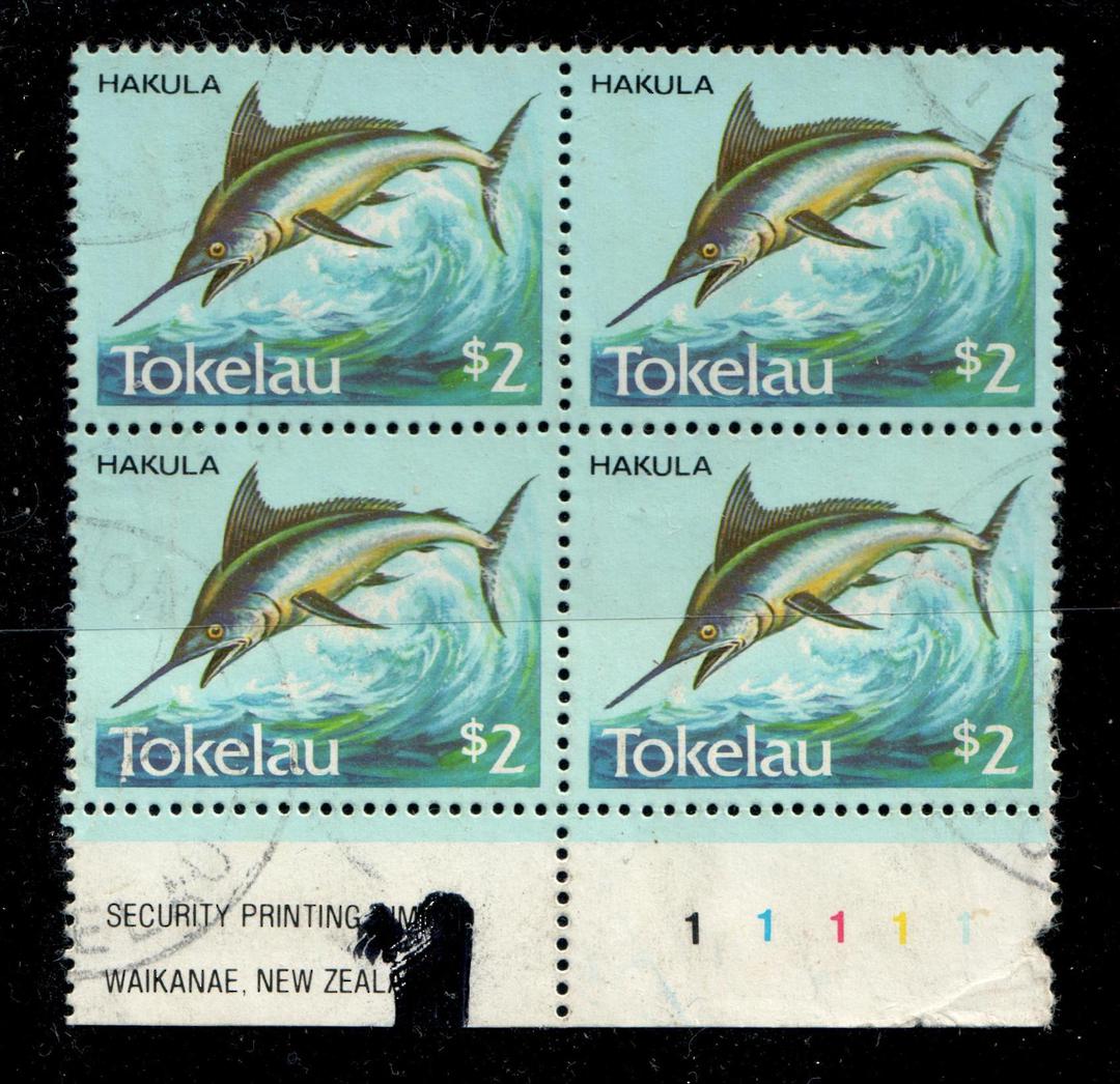 TOKELAU ISLANDS 1984 Fish $2. Block of 4. The high value of the set. - 21076 - UHM image 0