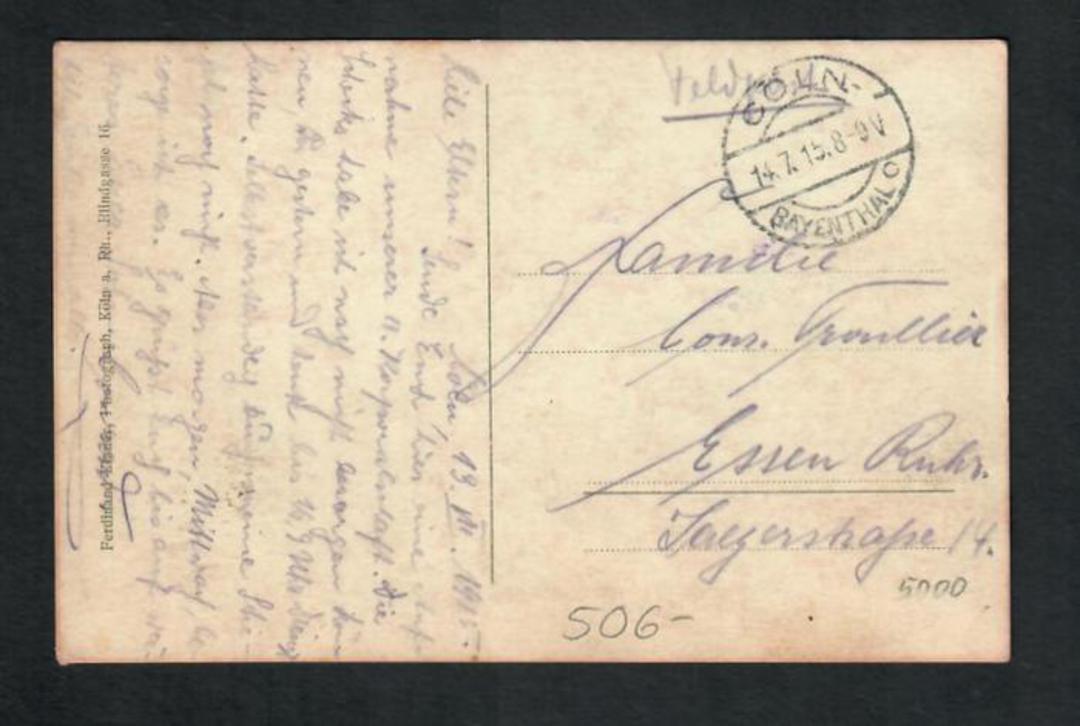 BELGIUM 1918 Postcard War markings. - 32392 - PostalHist image 0