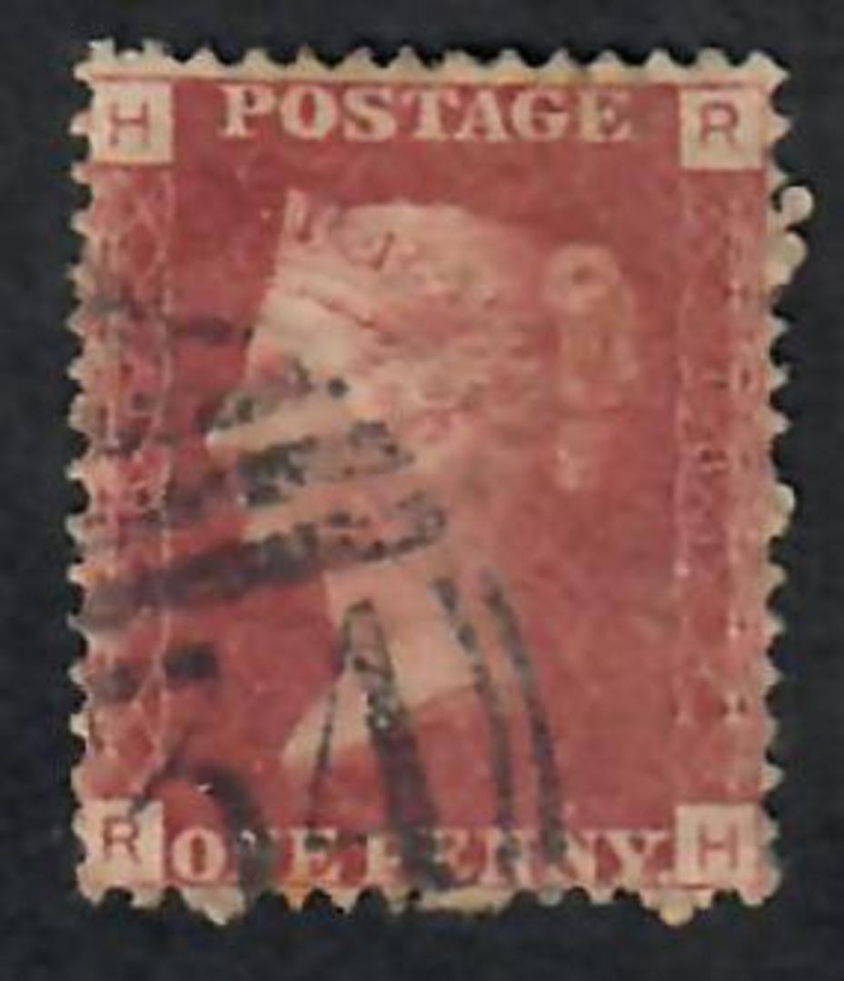 GREAT BRITAIN 1858 1d Red Plate 181 Letters HRRH. - 70181 - Used image 0