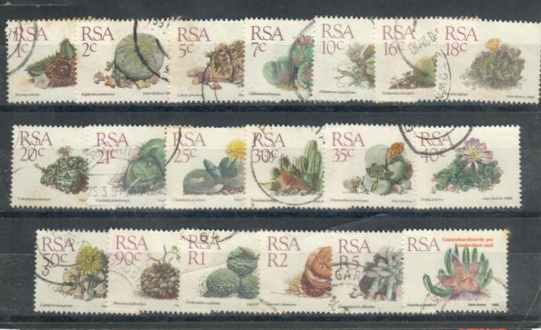 SOUTH AFRICA 1988 Definitives Succulents. Set of 18 and the extra stamp issued on 1/4/93. - 20754 - VFU image 0