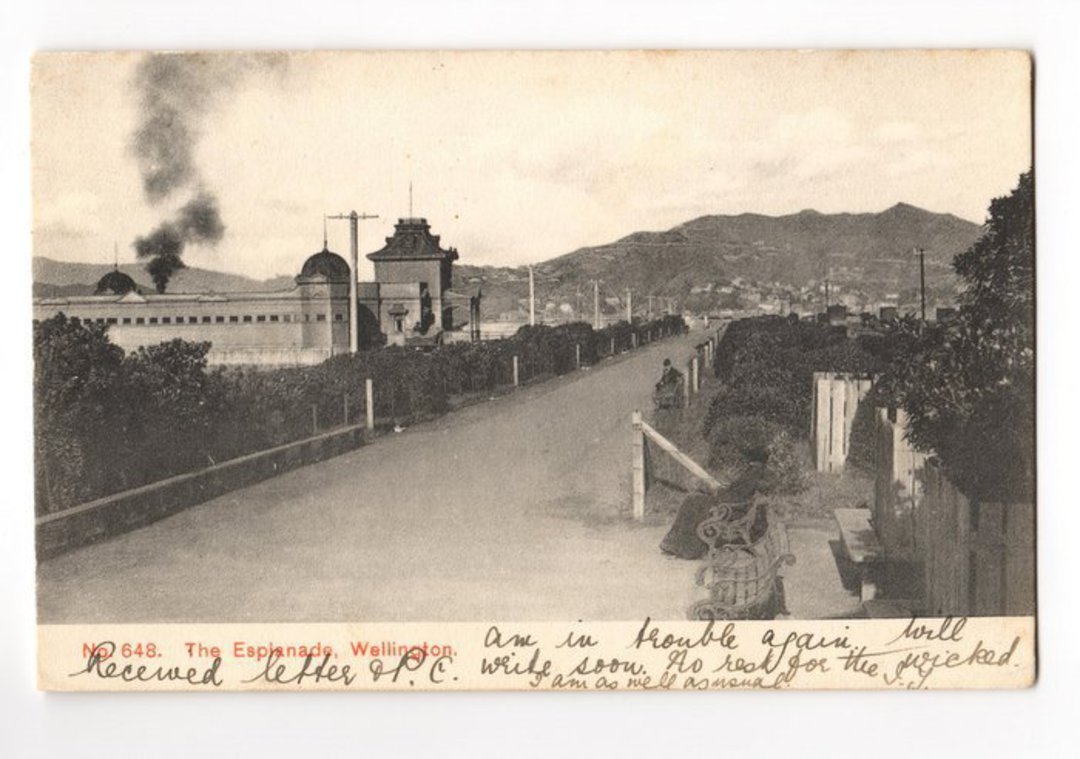 Early Undivided Postcard of The Esplanade Wellington. - 47495 - Postcard image 0