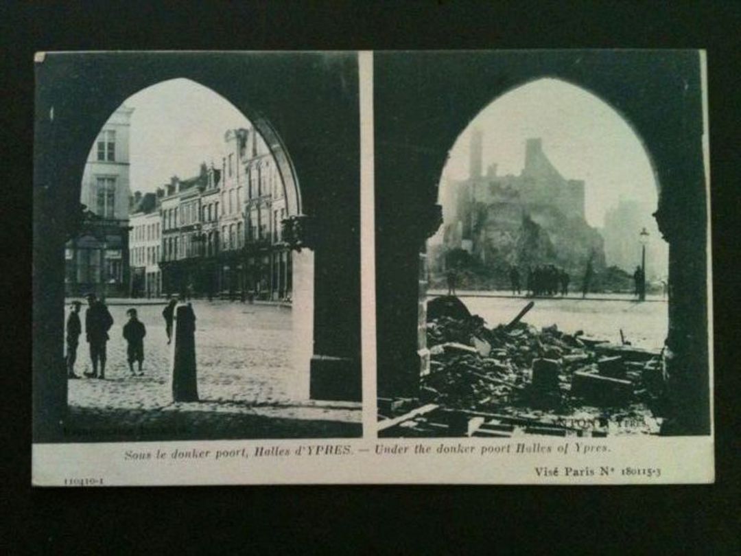BELGIUM Carte Postale YPRES. Three cards two of which show the extensive bomb damage. - 40029 - Postcard image 2