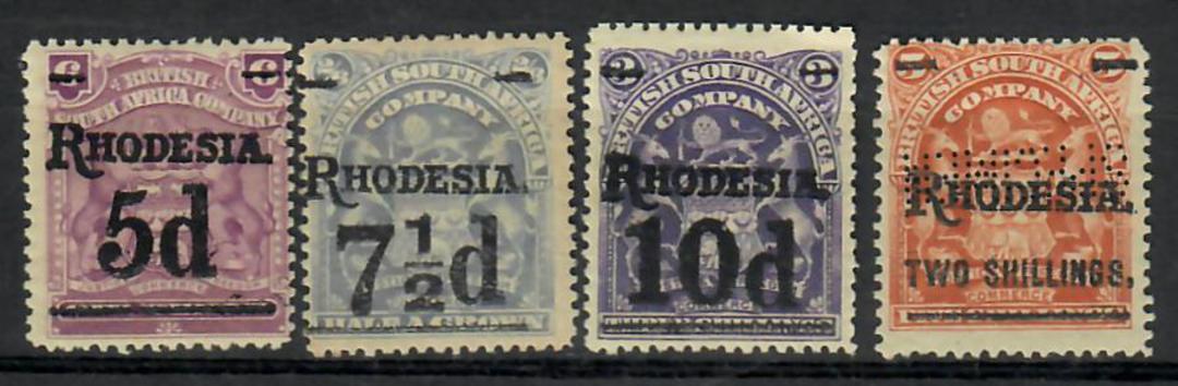 RHODESIA 1900 Surcharges. Set of 4. - 23120 - Mint image 0