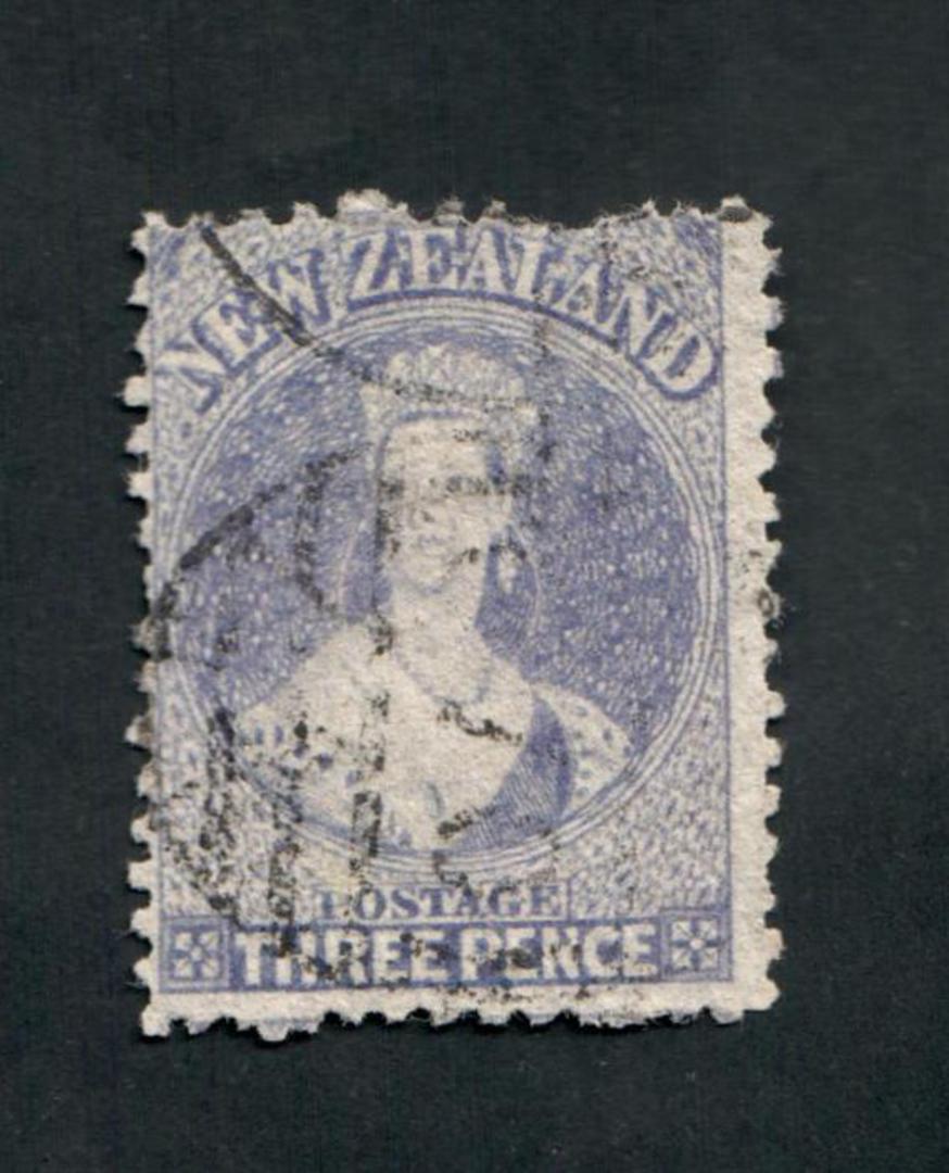 NEW ZEALAND 1862 Full Face Queen 3d Lilac. Excellent looking copy with small fault at the top visible only from the reverse. - 3 image 0