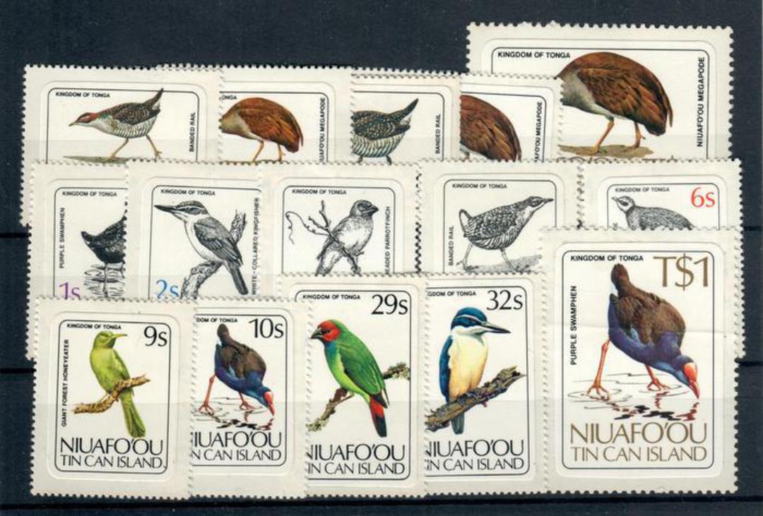 NIUAFO'OU (TIN CAN ISLAND) 1983 Birds. Set of 15. - 20316 - UHM image 0