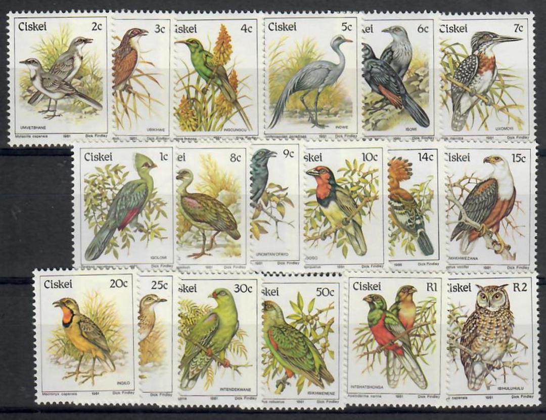 CISKEI 1981 Definitives Birds. 19 values. - 23104 - UHM image 0