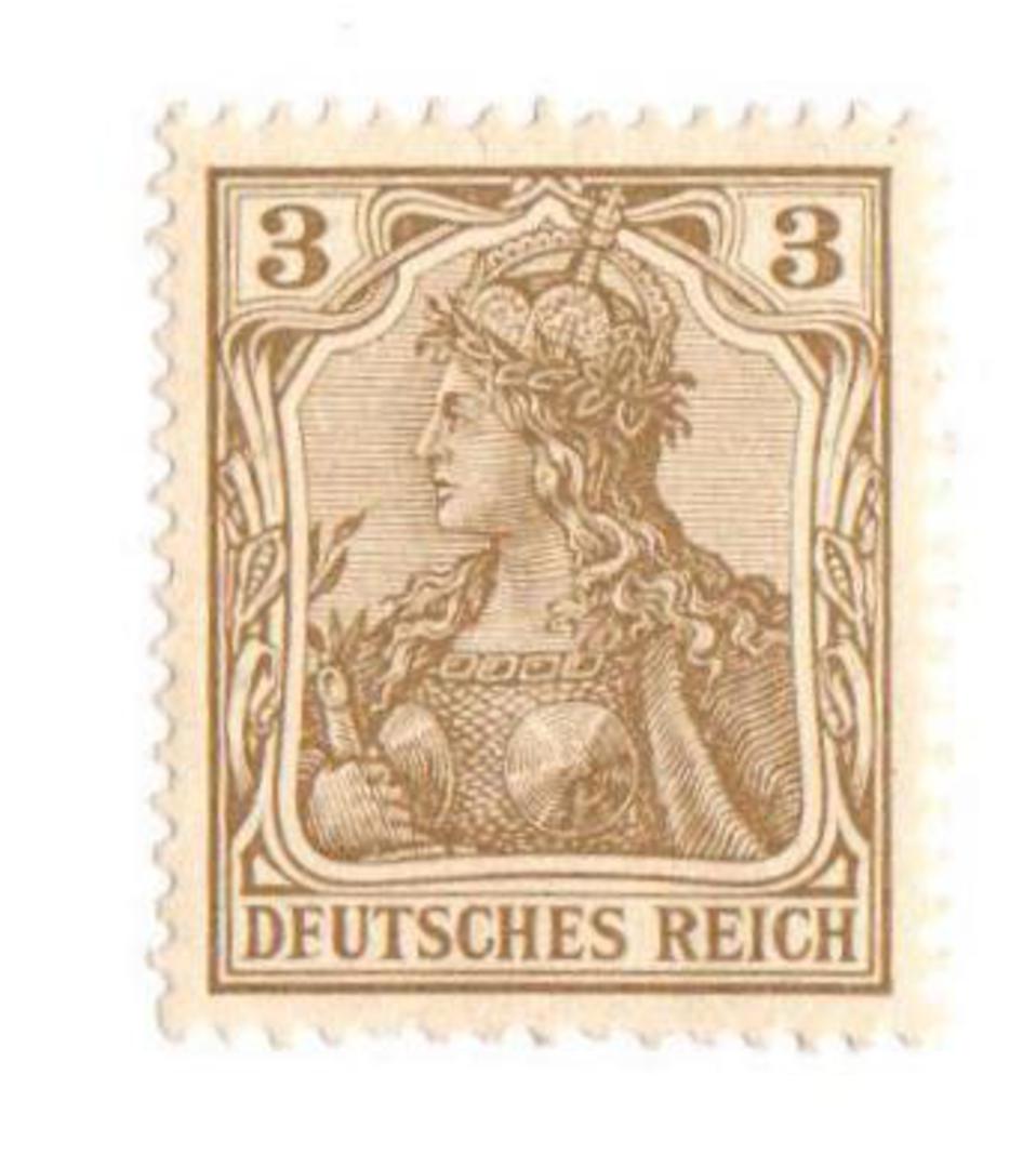 GERMANY 1902 Definitive 3pf Brown with spelling error "Dfutsches". No Watermark. - 75512 - UHM image 0