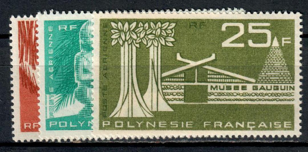 FRENCH POLYNESIA 1965 Gauguin Museum. Set of 3. Very lightly hinged. - 75346 - LHM image 0