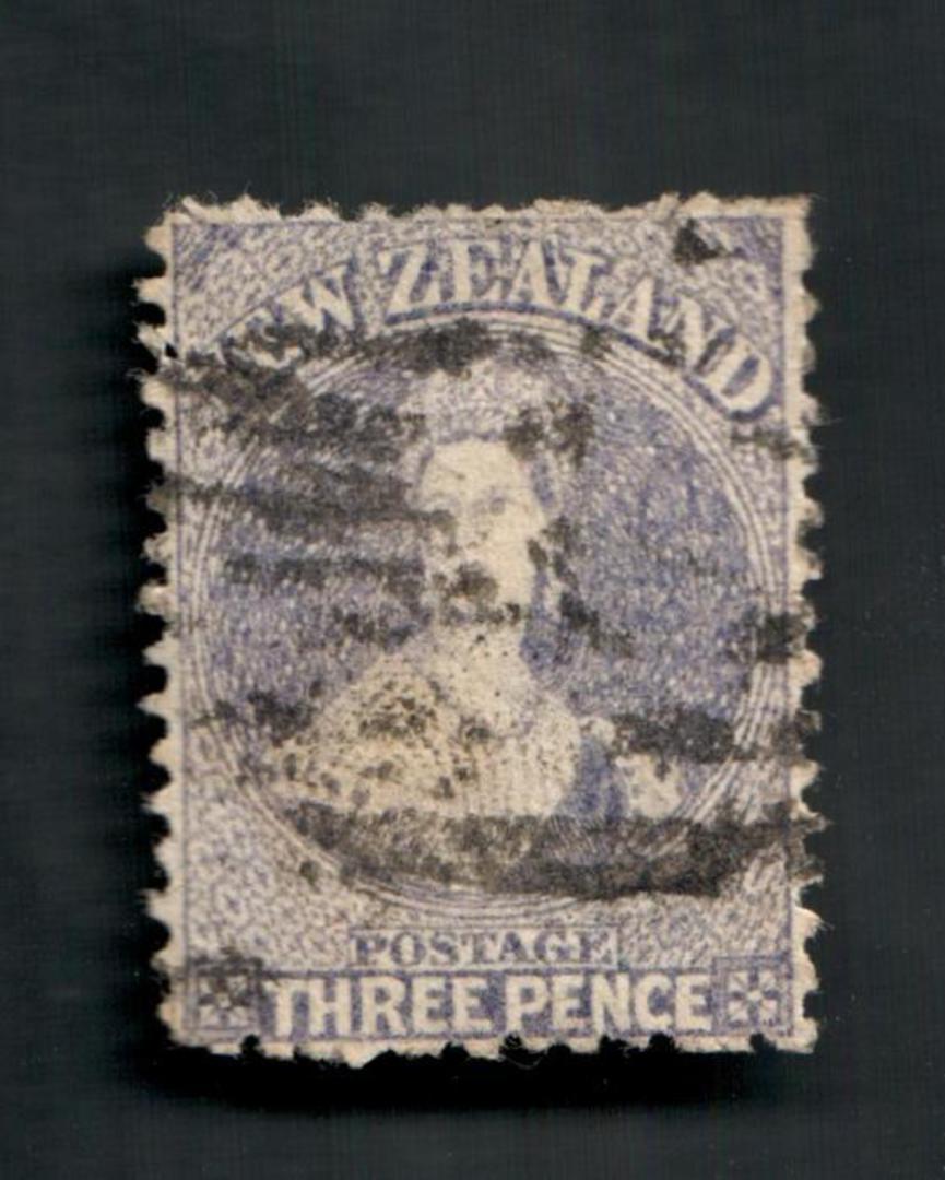 NEW ZEALAND 1862 Victoria 1st Full Face Queen 3d Lilac. Reasonable copy. Postmark not the best. - 39216 - Used image 0