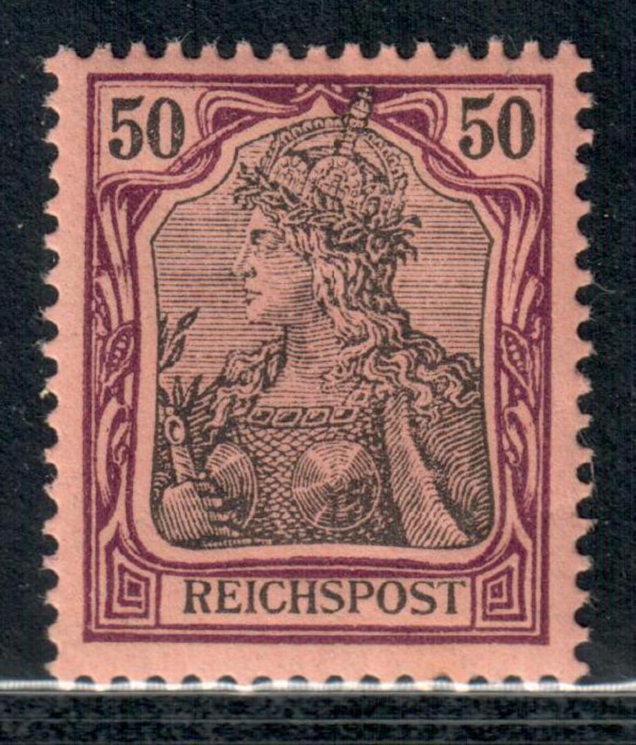 GERMANY 1899 Definitive 50pf Black and Purple on Rose. - 9351 - Mint image 0