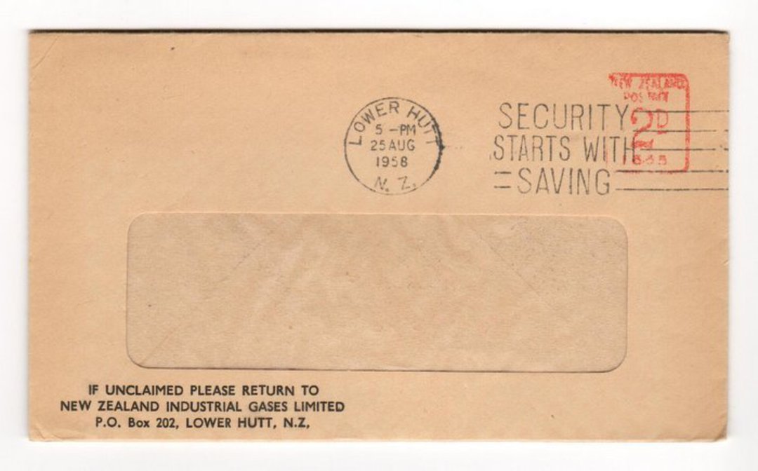 NEW ZEALAND 1958 Cover New Zealand Industrial Gases Limited. - 38566 - PostalHist image 0