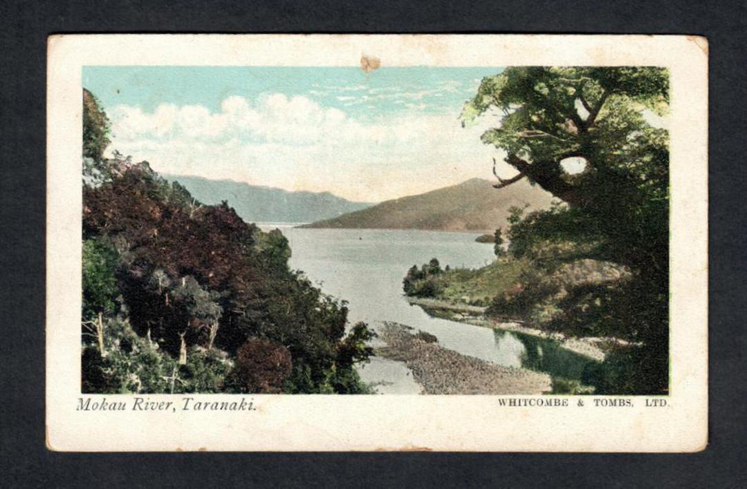 Early Undivided Coloured Postcard of Mokau River Taranaki. - 47073 - Postcard image 0