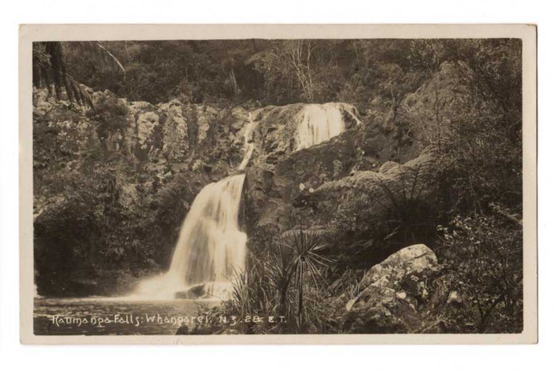 Early Undivided Real Photograph of Raumanga Falls Whangarei. - 45043 - Postcard image 0