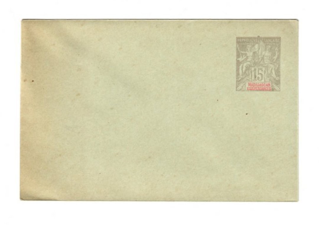 MADAGASCAR 1895 Postal Stationery 15c Black. Unused. - 37665 - PostalHist image 0
