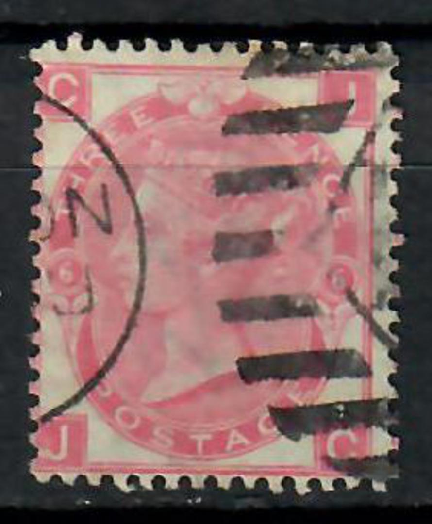 GREAT BRITAIN 1867 Definitive 3d Rose. Plate 6. Good postmark. - 70585 - Used image 0